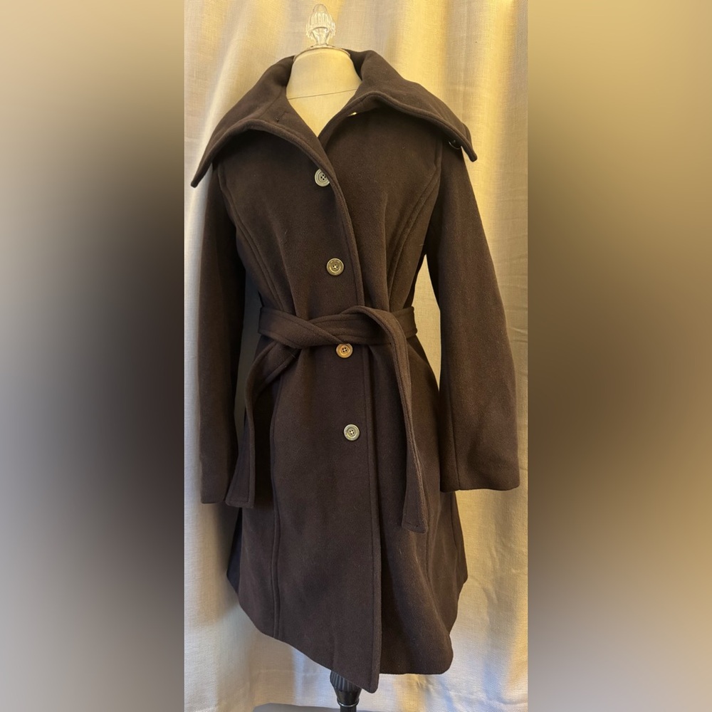 Womens Coach wool angora blend coat size M